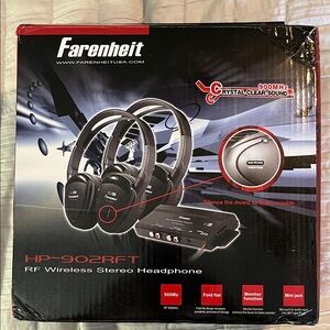 Fahrenheit Black RF Wireless Over-Ear Headphones